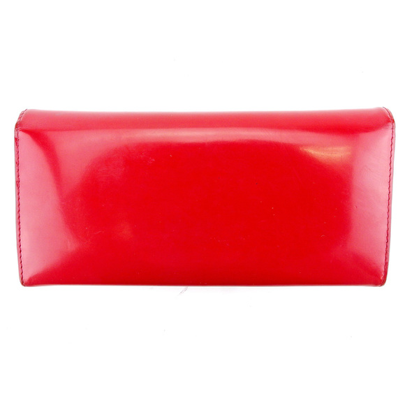 Miu Miu Long Wallet Red Enamel Leather - Picture 2 of 6